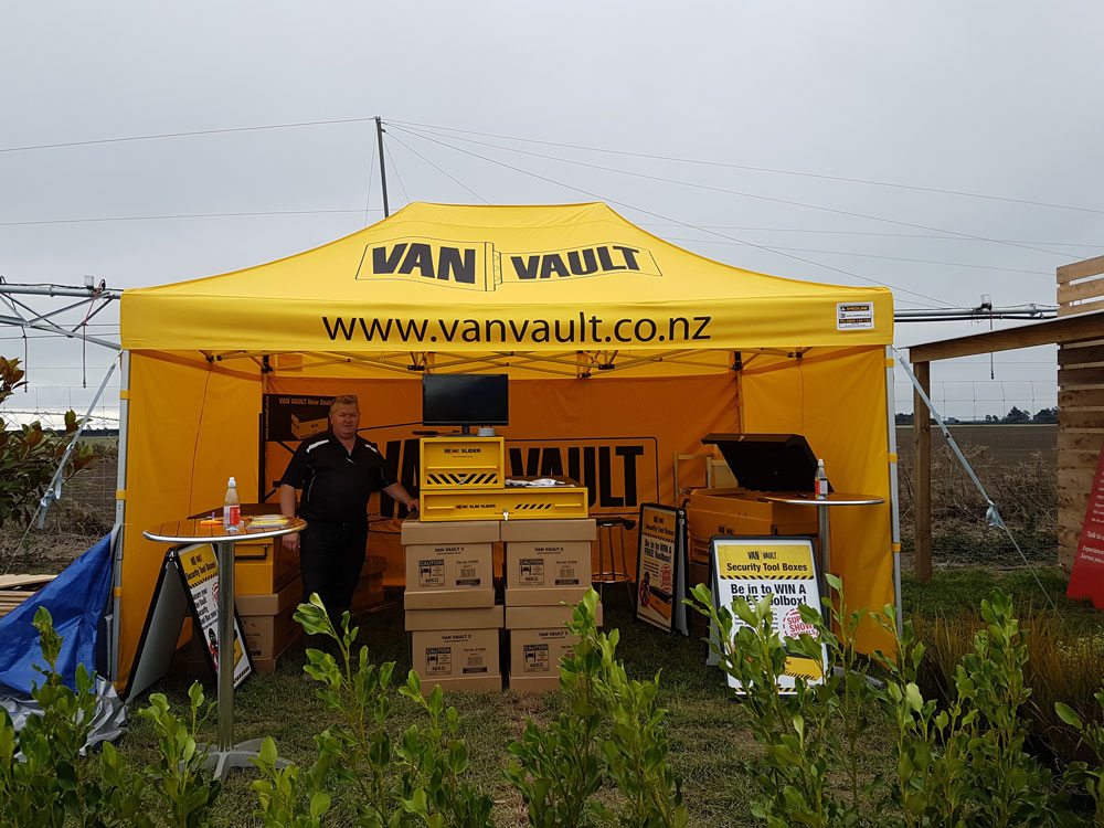 South Island Agricultural Fieldays Van Vault Stand