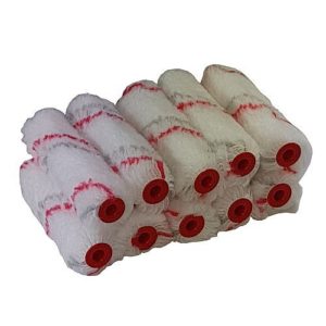 CQ Mini Paint Roller Sleeves Double Red Stripe – 10 Pack
