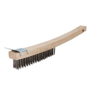 CQ Wire Brush – Wooden Handle With Scraper