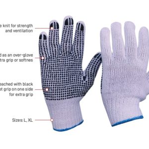 Esko Knitted Polycotton Gloves With Dots