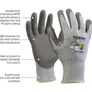 Esko Razor X500 Cut 5 PU Dip Gloves