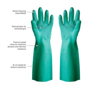 Esko Unlined Nitrile Chemical Gloves