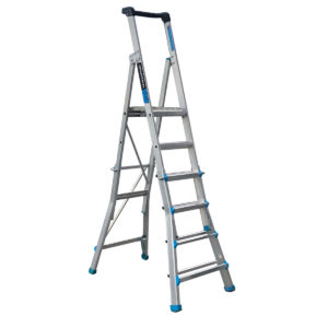 OX Adjustable/Telescopic Platform Ladder (4-7 Step)
