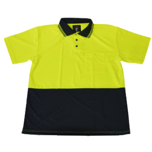 Hi-Visibility Polo Shirt – Yellow/Navy