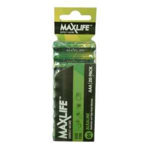 Maxlife Alkaline Batteries – 20 Pack