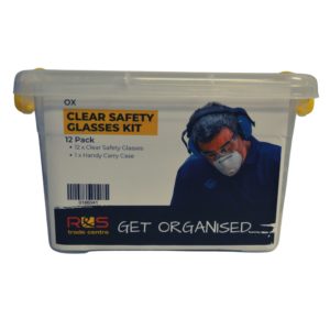OX Clear Safety Glasses – 12 Pack