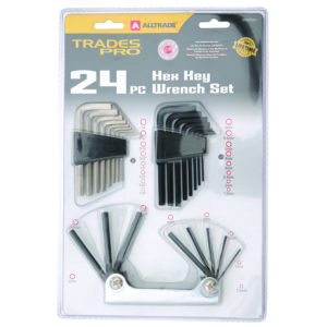 Powerbuilt 24pc Combination Hex Key Wrench Set