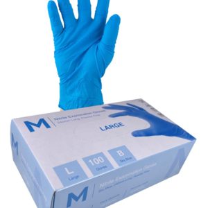 Nitrile Examination Gloves – Powder Free (100 Pack)
