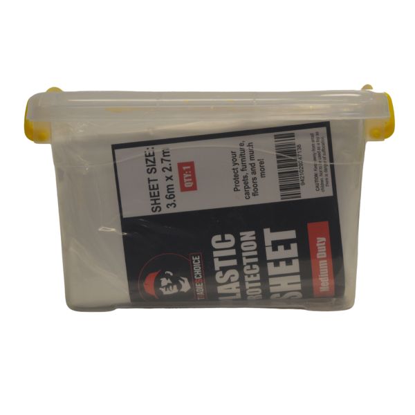 TradiesChoice Plastic Protection Sheet - 3.6m x 2.7m (12 PACK) - Image 2