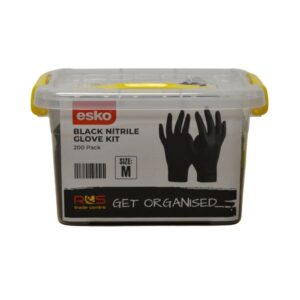 Esko HD Nitrile Black Glove Kit – 200 Pairs