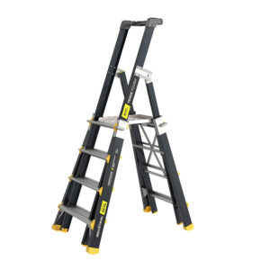 Easy Access TradeTough Fibreglass AdjustaStep 04-07 Step Telescopic Platform Ladder – 150kg Rated
