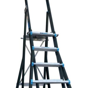 Trade Series Fibreglass AdjustaStep Telescopic Platform Ladder (4-7 Step)