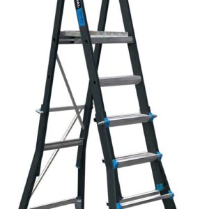Trade Series Fibreglass AdjustaStep Telescopic Platform Ladder (4-7 Step)