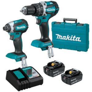 Makita Hammer Drill Driver / Impact Driver Kit – 18V LXT 2-Pc