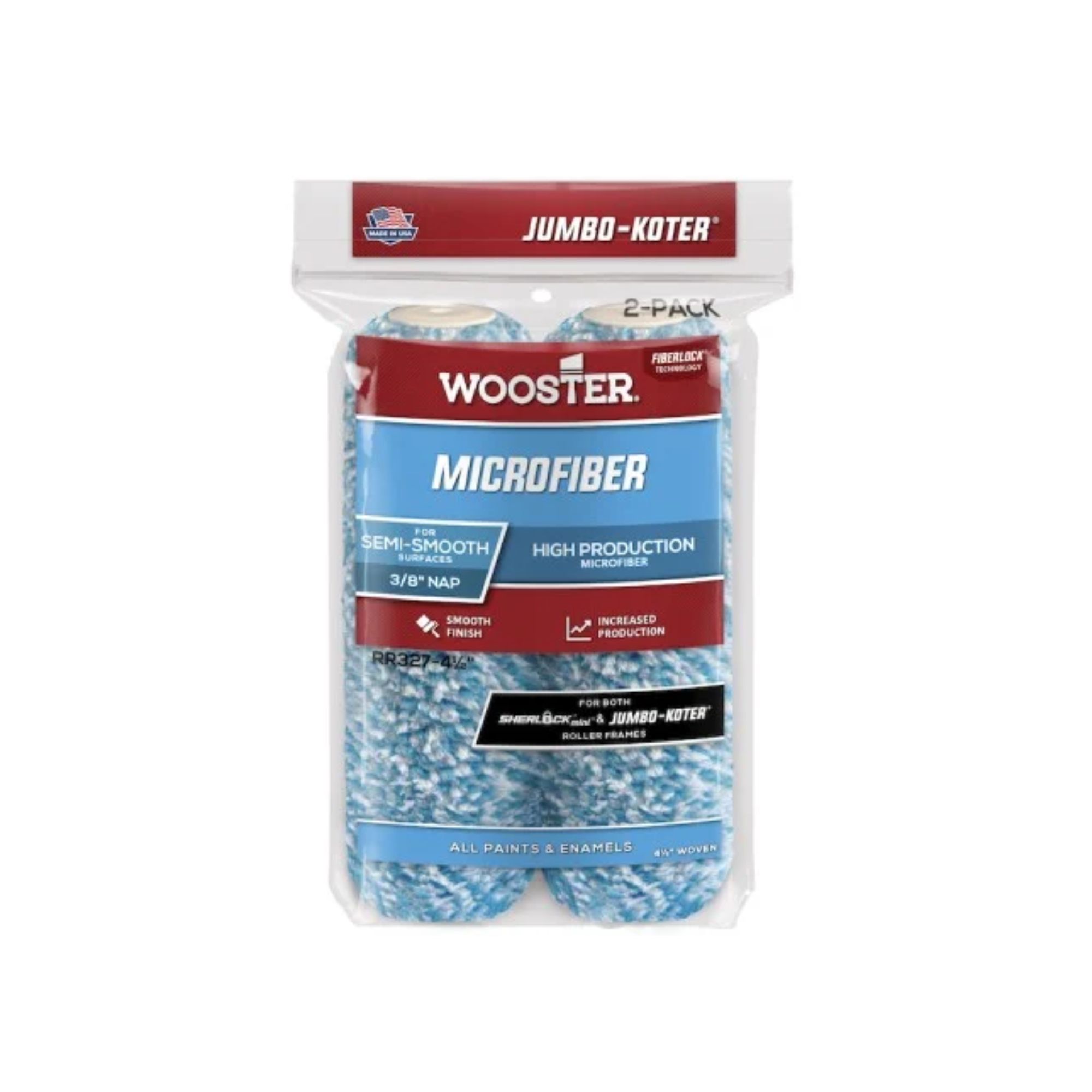 Wooster Jumbo-Koter® Microfiber 165mm x 10mm - 2 Pack
